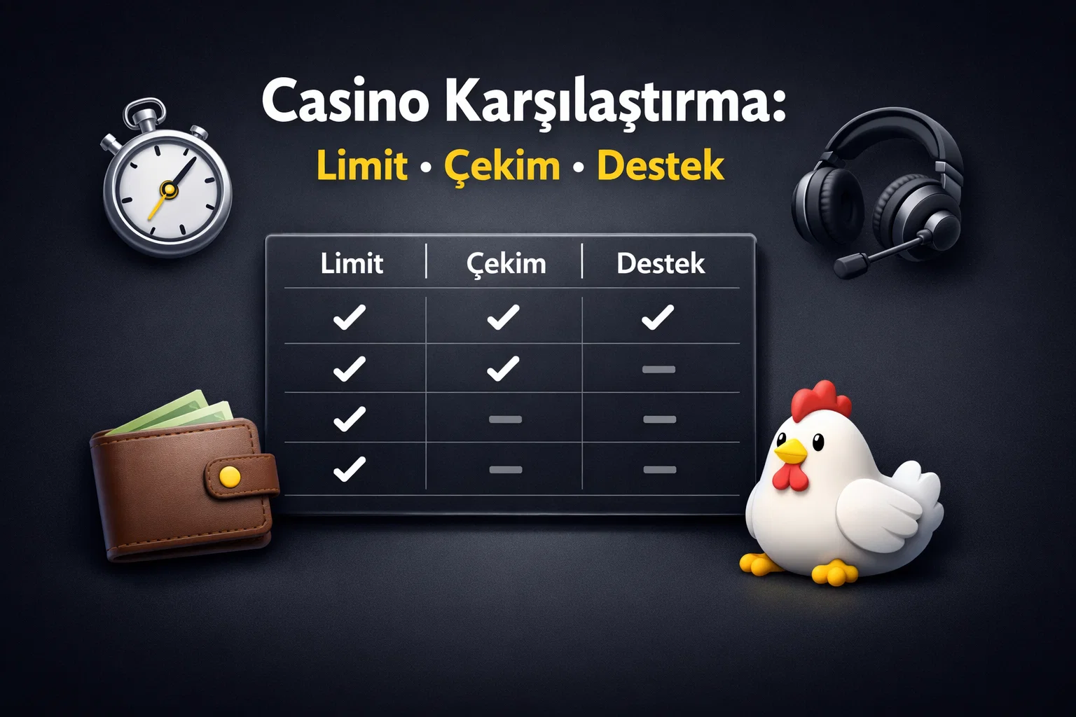 Chicken Road icin casino karsilastirma kriterleri infografik